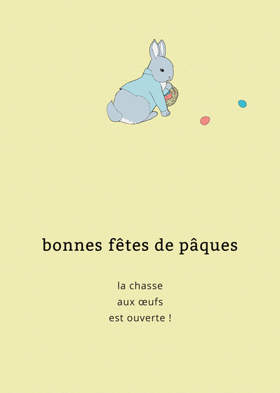 Carte Bonnes Fêtes De Pâques Et Petit Lapin : Envoyer une vraie Carte De  Pâques dès 0,99€ - Merci Facteur