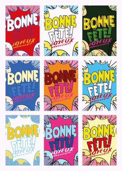 Carte Pop Joyeux Anniversaire Pop Art Envoyer Une Vraie Carte Anniversaire Des 0 99 Merci Facteur