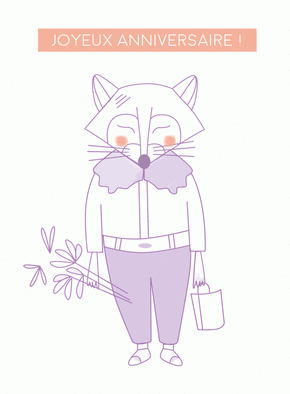 Joyeux anniversaire du petit renard