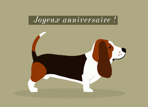 Joyeux anniversaire basset hound