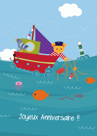Carte Anniversaire Du Pecheur Envoyer Une Carte Anniversaire Enfant Des 0 99 Merci Facteur