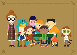 Photo de classe amusante