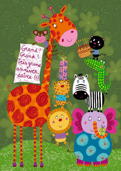 Cartes D'anniversaire Castor Pour Elle Et Lui – Pyramide D'animaux – Carte D 'anniversaire Pour Maman, Papa, Frère, Sœur, Tante, Oncle, Cousin, Ami, Famille, Collègue, 145 Mm X 145 Mm