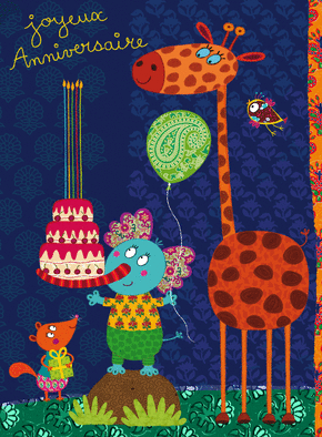 Anniversaire de la girafe et ses amis