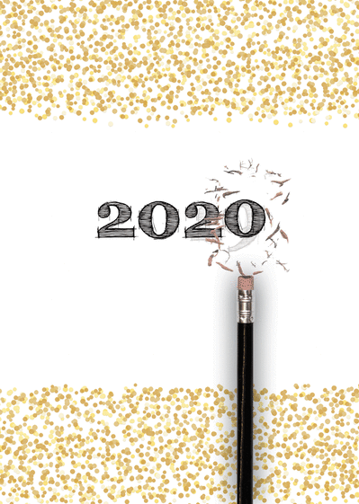 Carte Gomme De La Nouvelle Année 2020 : Envoyer une Carte 