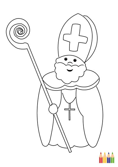 600 coloriage saint nicolas