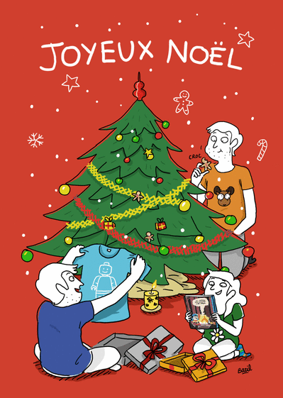 Carte Joyeux Noël En Bande Dessinée