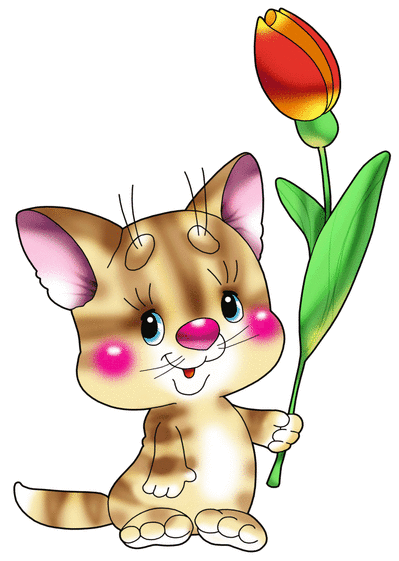 Carte Petit Chat Et Rose : Envoyer une Carte Chat Et 