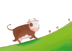 La vache qui gambade