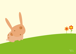 Lapin en promenade champ&ecirc;tre