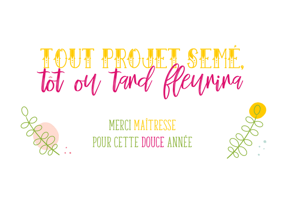 Carte Remerciement Maitresse Douce Et Fleurie Envoyer Une Vraie Carte Remerciement Des 0 99 Merci Facteur