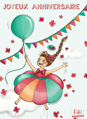 joyeux anniversaire pour petite fille Carte Joyeux Anniversaire Jupe Parachute Envoyer Une Carte joyeux anniversaire pour petite fille