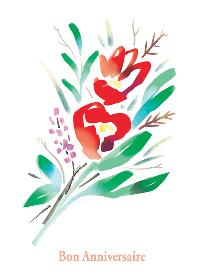 Carte Bon Anniversaire Bouquet Rouge Envoyer Une Vraie Carte Anniversaire Fleurs Des 0 99 Merci Facteur