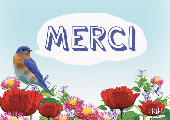 Carte Remerciements Et Fleurs De Printemps Envoyer Une Vraie Carte Remerciement Des 0 99 Merci Facteur