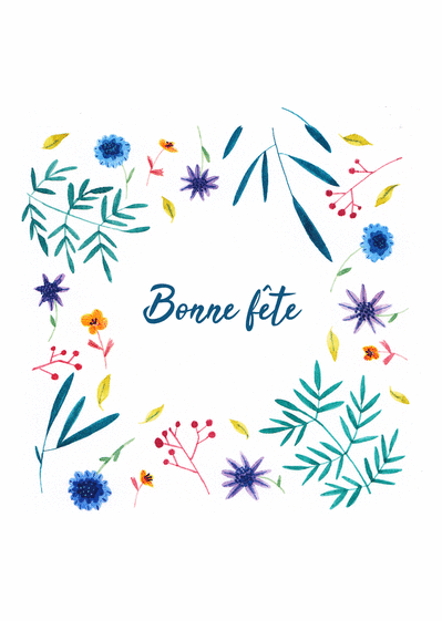 Carte Bonne Fête Fleurs Colorées Et Douces : Envoyer Une Vraie Carte Bonne  Fête Avec Des Fleurs Dès 0,99€ - Merci Facteur
