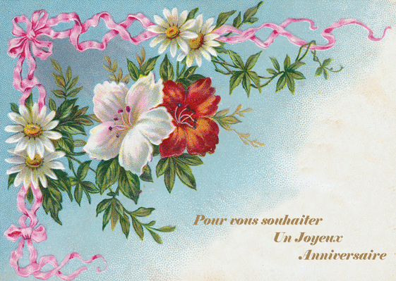 Carte Un Anniversaire Et Des Fleurs Envoyer Une Vraie Carte Anniversaire Ancienne Des 0 99 Merci Facteur
