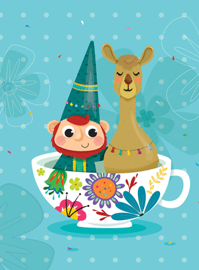 Bonjour du nain et de son lama