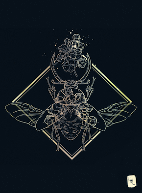 Scarab&eacute;e au lilas