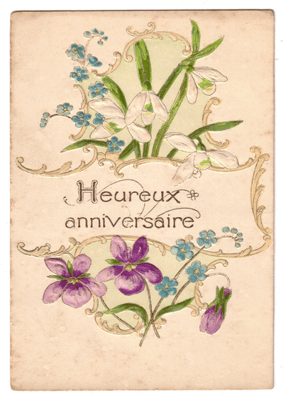 Carte Heureux Anniversaire Ancienne : Envoyer une Carte 