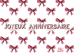 Anniversaire et petits noeuds rouges