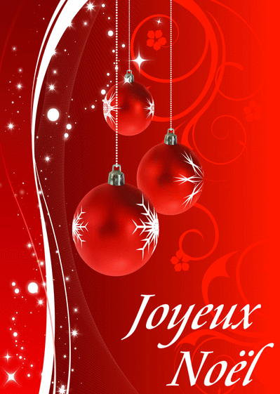 Carte Joyeux Noel Boule Rouge : Envoyer une Carte De Noel 