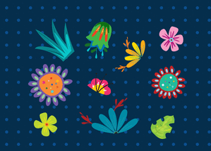 Jolies fleurs lumineuses