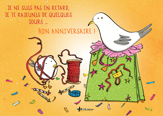 Cartes anniversaire en retard : Envoyer une Carte anniversaire en retard  dès 0,99€