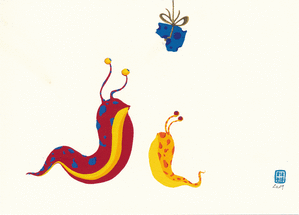 Deux limaces gourmandes