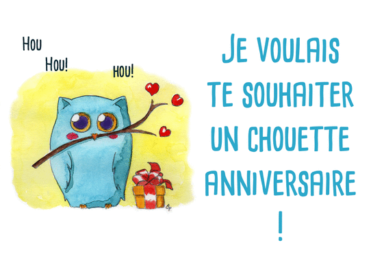 Carte Un Chouette Anniversaire Envoyer Une Vraie Carte Anniversaire Animaux Des 0 99 Merci Facteur