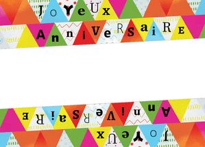 Joyeux anniversaire bariol&eacute; et personnalisable