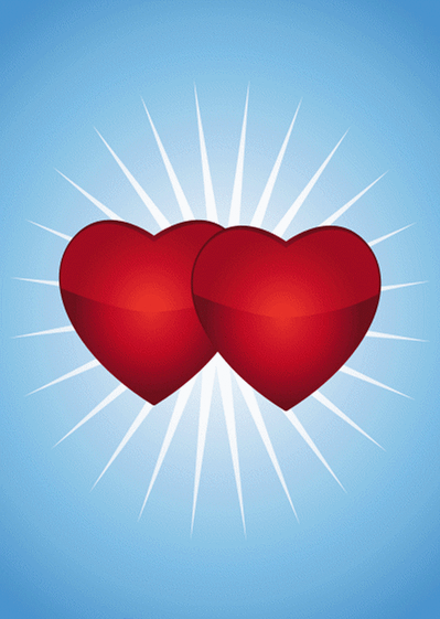 Carte 2 Coeurs Pour La Saint Valentin : Envoyer une Carte 