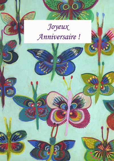 Carte Joyeux Anniversaire Papillons Printaniers Envoyer Une Vraie Carte Anniversaire Animaux Des 0 99 Merci Facteur