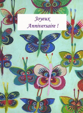 Joyeux anniversaire papillons printaniers