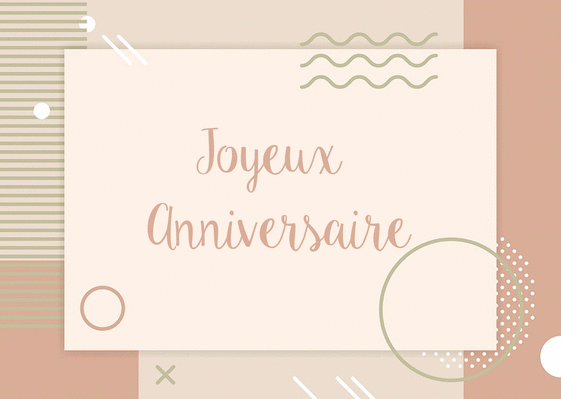 Carte Joyeux Anniversaire Style Art Deco Envoyer Une Vraie Carte Anniversaire Des 0 99 Merci Facteur