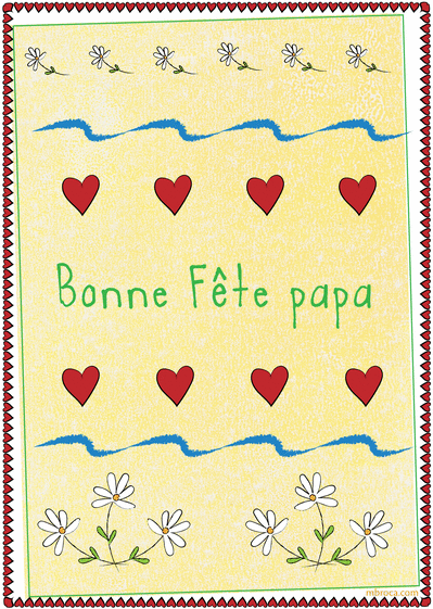 Carte Des Coeur Et Des Fleurs Pour Papa Envoyer Une Vraie Carte De Fete Des Peres Des 0 99 Merci Facteur