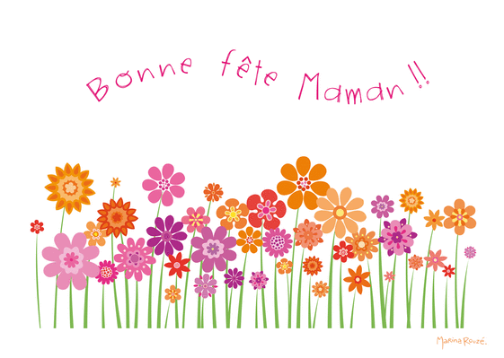 Carte Bonne Fete Maman Champ De Fleurs Envoyer Une Vraie Carte Fete Des Meres Avec Des Fleurs Des 0 99 Merci Facteur