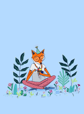 Petit renard mangeur de glace