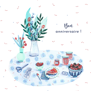 Bon anniversaire autour d`un go&ucirc;ter