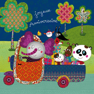 Sur la route de la f&ecirc;te d`anniversaire