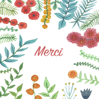 Carte Merci Au Milieu De Fleurs D Ete Envoyer Une Vraie Carte Remerciement Des 0 99 Merci Facteur