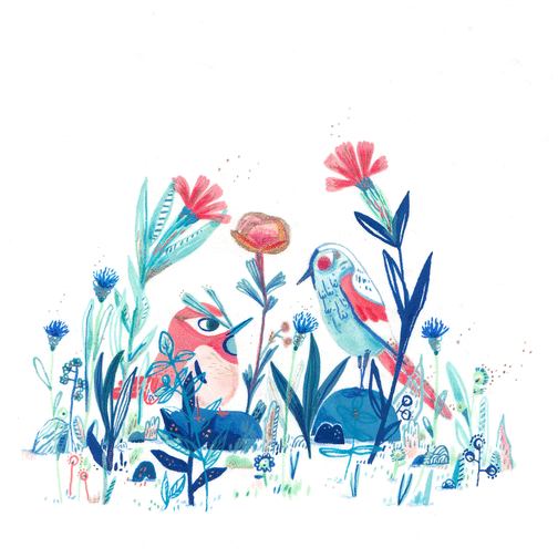 Carte Les Petits Oiseaux De L Ete Envoyer Une Vraie Carte Postale De Juillet Et D Ete Des 0 99 Merci Facteur