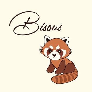 Bisous petit panda roux