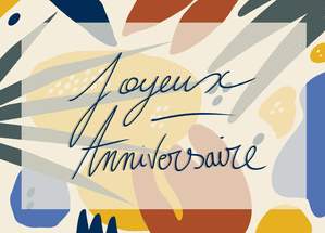 Joyeux anniversaire art abstrait