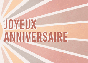 Joyeux anniversaire rayons de soleil