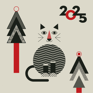 Carte Meilleurs Voeux Et Chat Stylise Envoyer Une Carte De Voeux 21 Chat Mignon Des 0 99 Merci Facteur