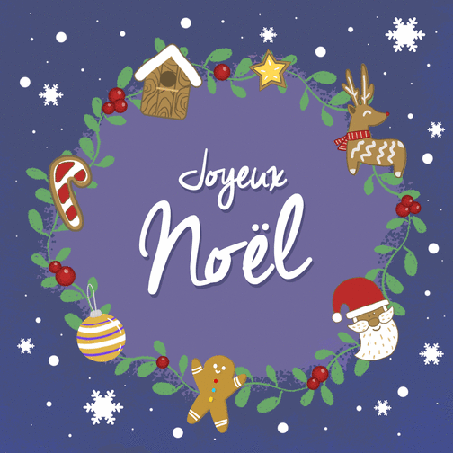 Carte Joyeux Noël Et Flocons De Neige : Envoyer une vraie Carte De Noel dès  1,99€ - Merci Facteur