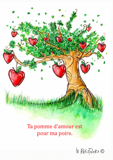 Résultat de recherche d'images pour "Venir faire une douce sieste ensemble sous le pommier. Se raconter des secrets et se chuchoter comme il est bon de s`aimer"