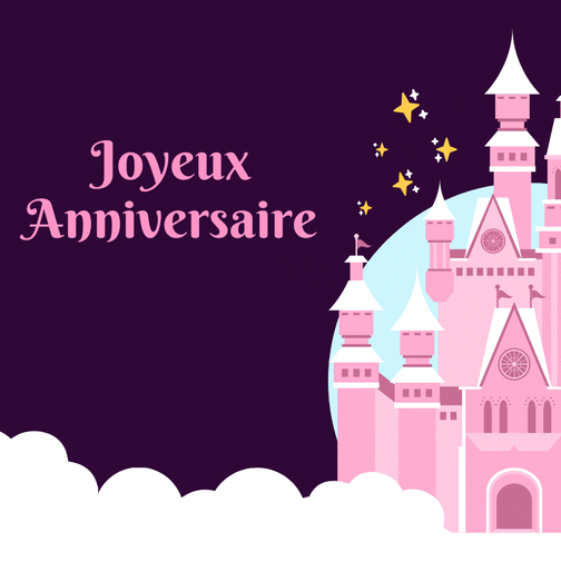 Carte Joyeux Anniversaire Chateau De Princesse Envoyer Une Vraie Carte Anniversaire Enfant Des 1 99 Merci Facteur