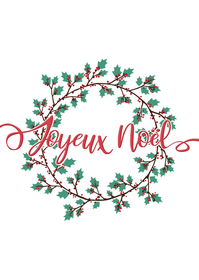 Carte Joyeux Noel Sur Couronne De Houx Blanc Envoyer Une Vraie Carte De Noel Des 0 99 Merci Facteur