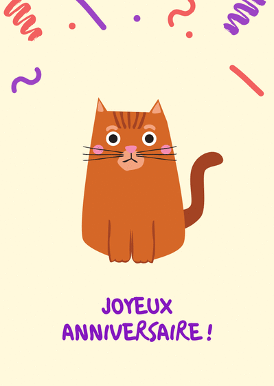 Carte Joyeux Anniversaire Chat Rigolo Envoyer Une Vraie Carte Anniversaire Chat Des 0 99 Merci Facteur